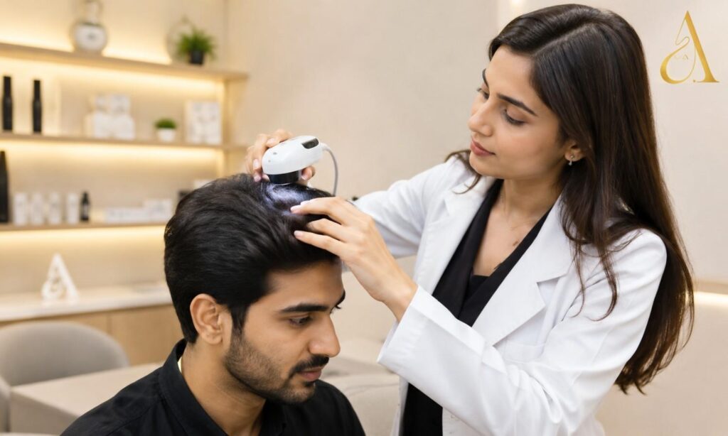 Hair loss treatment in Delhi with scalp analysis